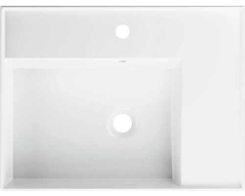 Chiuvetă ceramică cu orificiu pentru robinet și preaplin