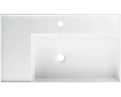 Chiuvetă din ceramică sanitară, vedere de sus