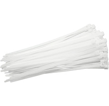 Set de bride albe pentru cabluri