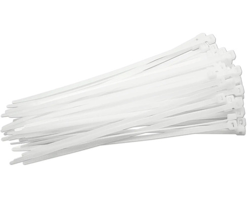 Set de bride albe pentru cabluri