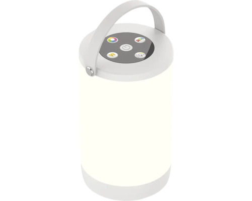 Lanternă albă cu mâner și panou de control