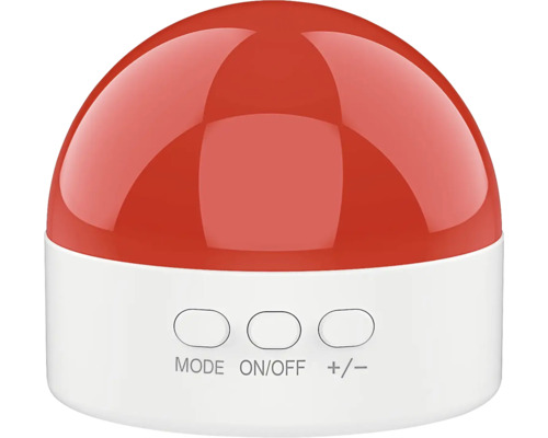 Lampă de noptieră cu formă rotundă și butoane de control