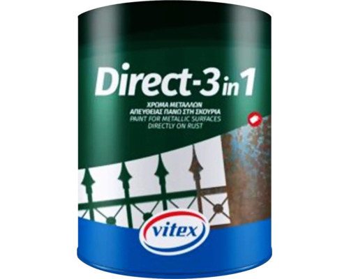 Vopsea anticorozivă lucioasă Vitex Direct 3 în 1 galben 750 ml