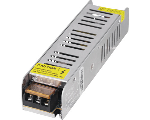 Sursă de alimentare cu carcasă metalică și avertismente