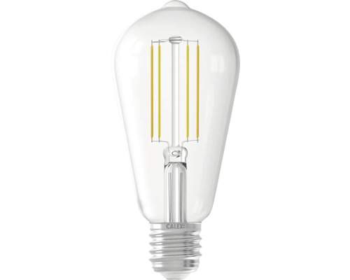 Bec LED variabil Calex E27 7W 806 lumeni, glob pară ST64, conexiune WiFi, Tuya Smart