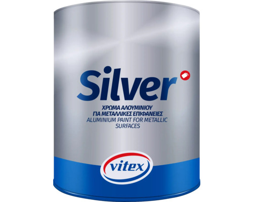 Vopsea pentru aluminiu rezistentă la temperaturi ridicate Vitex Silver 750 ml