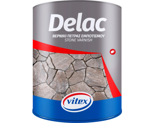 Lac pentru piatră Vitex Delac transparent 750 ml Cutie vopsea de piatră Delac