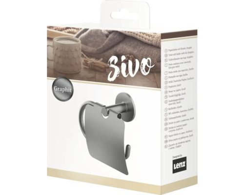 Ambalaj suport hârtie igienică cu capac, grafit