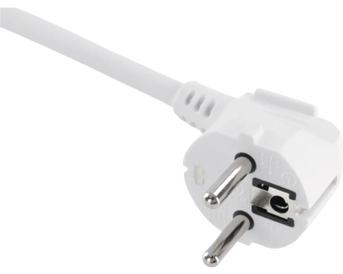Ștecher alb cu împământare și cablu