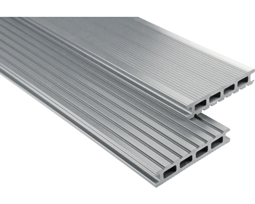 Profil WPC Konsta Primera pentru terasă gri 26x145x1000 mm Scânduri de terasă din aluminiu cu profil canelat