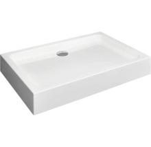 Cădiță de duș dreptunghiulară din ceramică sanitară cu armătură de scurgere