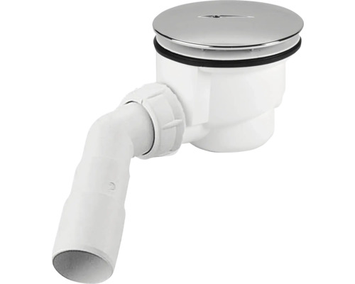 Sifon de duș cu capac cromat și carcasă din plastic