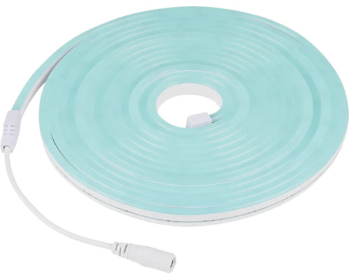 Bandă LED QL Lighting 5m 24W, lumină reglabilă, protecție la umiditate IP65 Bandă luminoasă LED flexibilă rulată cu cablu și ștecher