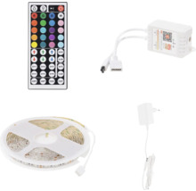 Set bandă LED cu telecomandă, unitate de control și sursă de alimentare