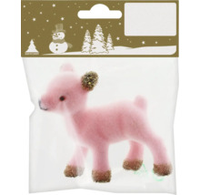 Ambalaj cu cerb decorativ roz cu aplicații cu sclipici auriu