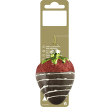 Glob de brad în formă de căpșună cu decor de ciocolată