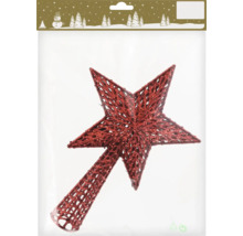 Stea roșie pentru vârf de brad în ambalaj