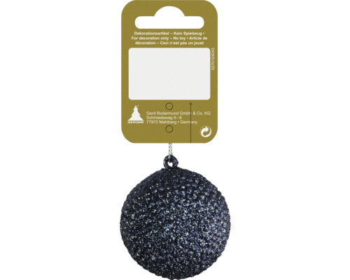 Glob Crăciun din plastic Ø 5 cm albastru Decorațiune de brad de Crăciun sclipitoare pentru agățat