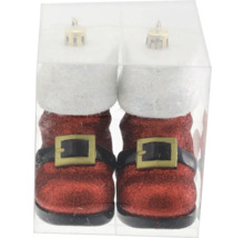 Decorațiuni pentru bradul de Crăciun Cizme cu sclipici, într-o carcasă transparentă de plastic