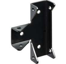 Conector metalic de colț cu găuri pentru construcții din lemn