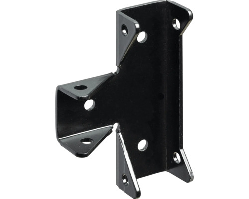 Conector metalic de colț cu găuri pentru construcții din lemn