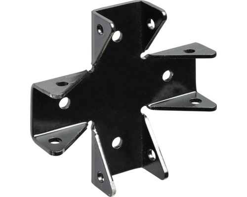 Conector de corp în formă X pentru 18-19mm Hettich zincat Element de fixare în colț pentru structuri din lemn cu găuri de fixare