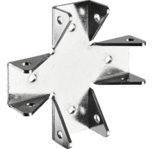 Conector în cruce din metal cu găuri de fixare