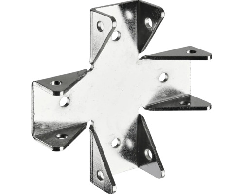 Conector de corp în formă X pentru 18-19mm Hettich zincat Conector în cruce din metal cu găuri de fixare