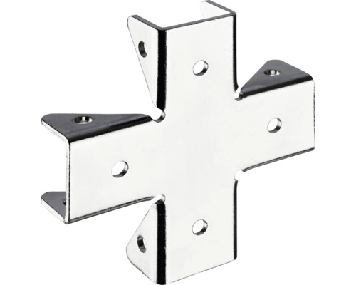 Conector cruce metalic cu găuri pentru șuruburi