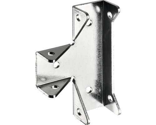 Conector unghiular din metal cu găuri de fixare