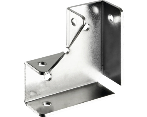 Conector de colț din metal cu găuri pentru fixare