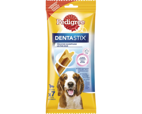 Snack pentru câini Pedigree Dentastix Talie Mare şi Medie 7 buc.