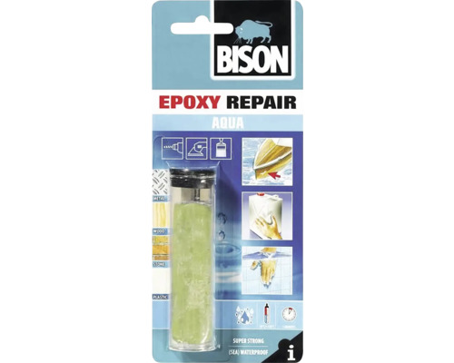Chit epoxidic bicomponent stick Bison Epoxy Repair Aqua 56 g Chit epoxidic bicomponent stick Bison Epoxy Repair Aqua 56 g