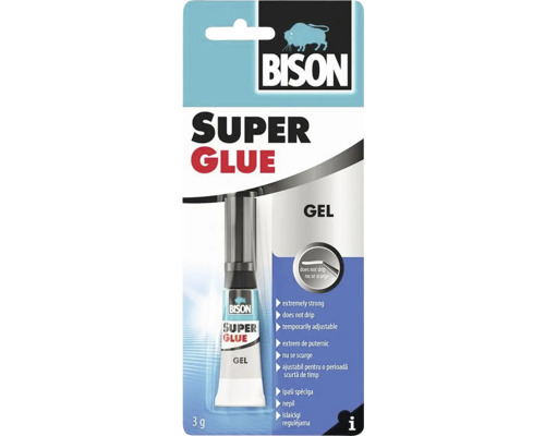 Adeziv cianoacrilat gel Bison Super Glue Gel 2 ml