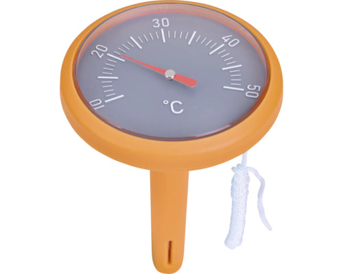 Termometru de piscină pentru măsurarea temperaturii apei.