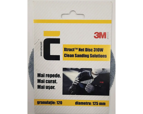 Set discuri abrazive 3M 125 mm granulație 180, 5 buc. Disc abraziv cu plasă 3M Xtract, granulație 120, diametru 125 mm