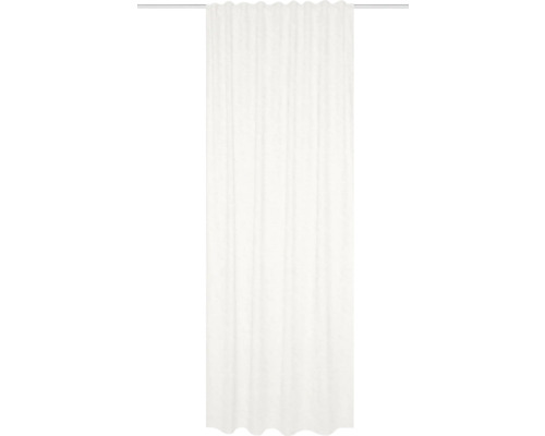 Draperie albă din material textil, cu inele Draperie albă din material textil, cu inele