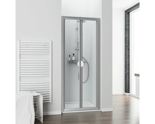 Ușă duș pliabilă Kristall/Trend, 75x185 cm, sticlă securizată transparentă, profil aluminiu