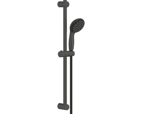Set duș GROHE Vitalio Start Duo 100 pară duș 2 funcții, furtun duș 175 cm negru Set bară de duș cu duș de mână