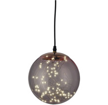 Lumină suspendată cu formă sferică și diode electro-luminiscente integrate