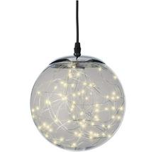 Lumină suspendată glob din sticlă cu lumini LED