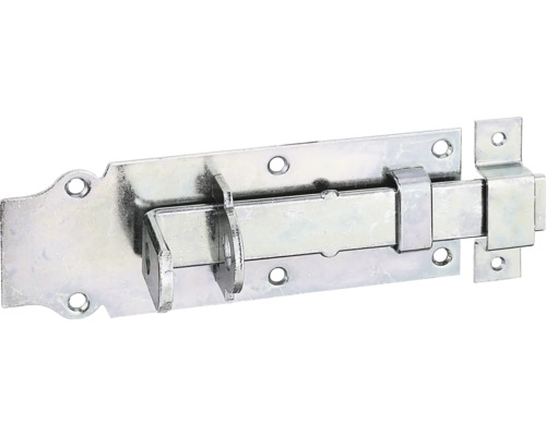 Zăvor metalic universal Alberts 180x64 mm, blocare cu lacăt, oțel zincat galben Zăvor metalic cu găuri pentru fixare