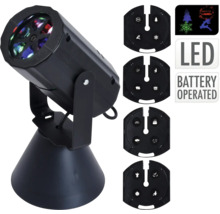 Proiector LED, funcționează pe baterii, cu diverse motive