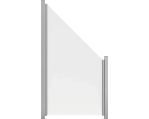Element gard Belfort, dreapta, 90 x 180/90 cm, satinat Element gard Belfort, dreapta, 90 x 180/90 cm, satinat