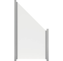 Perete lateral pentru separator de cameră din sticlă cu cadru de aluminiu