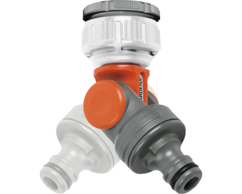 Distribuitor de apă Gardena cu două ieșiri pentru grădină