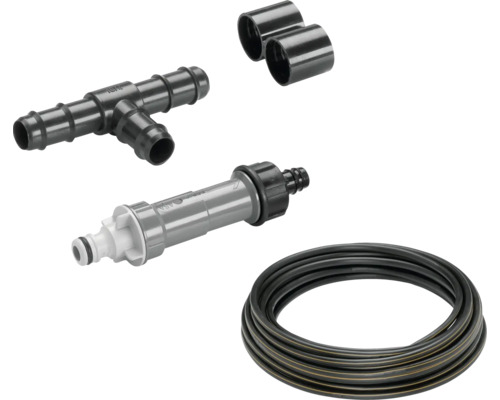 Set de irigare grădină cu furtun, racord în T, cuple și conector
