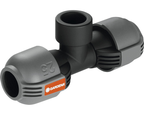 Racord Gardena tip T 25 milimetri pentru conectarea țevilor de irigație