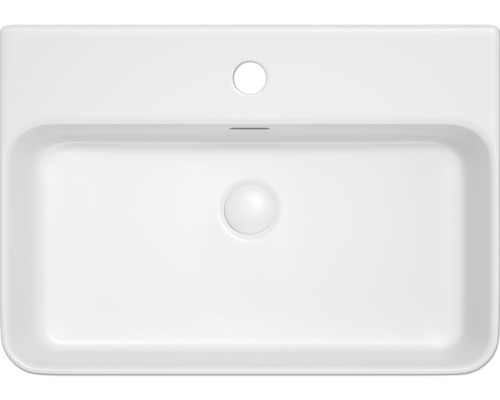 Chiuvetă ceramică de sus cu orificiu pentru robinet și preaplin