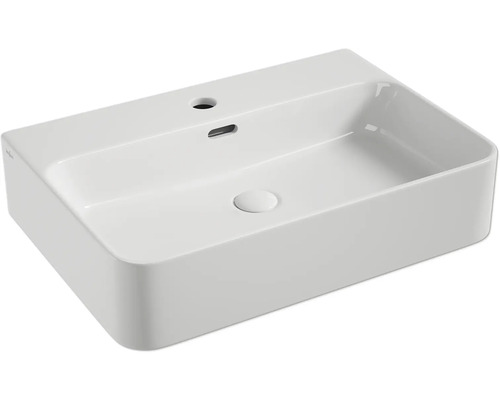 Lavoar pe blat Jungborn THREE 60x42 cm alb lucios, incl. ventil scurgere ceramic Lavabo ceramic dreptunghiular, montat pe blat